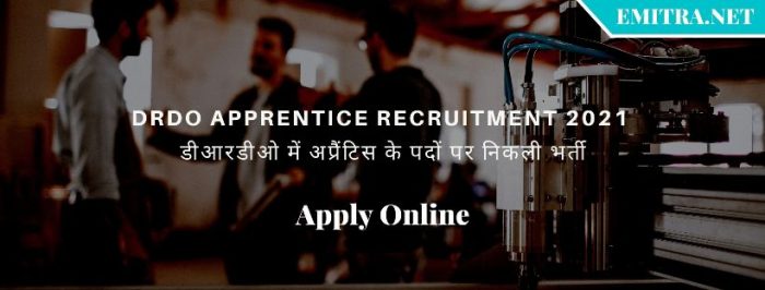 DRDO Apprentice Recruitment 2021