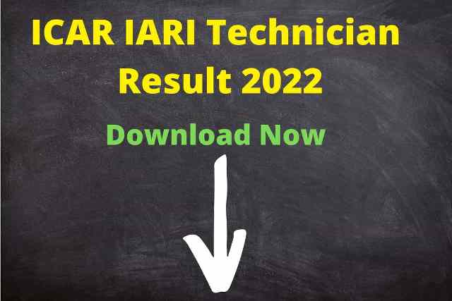 ICAR IARI Technician Result 2022