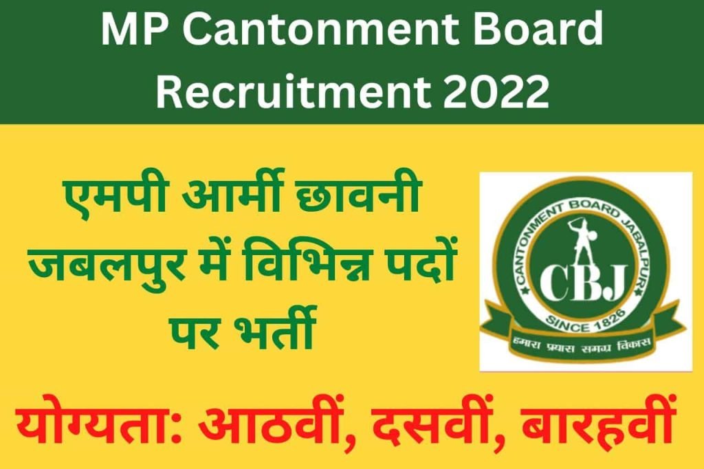 MP Cantonment Board Recruitment 2022