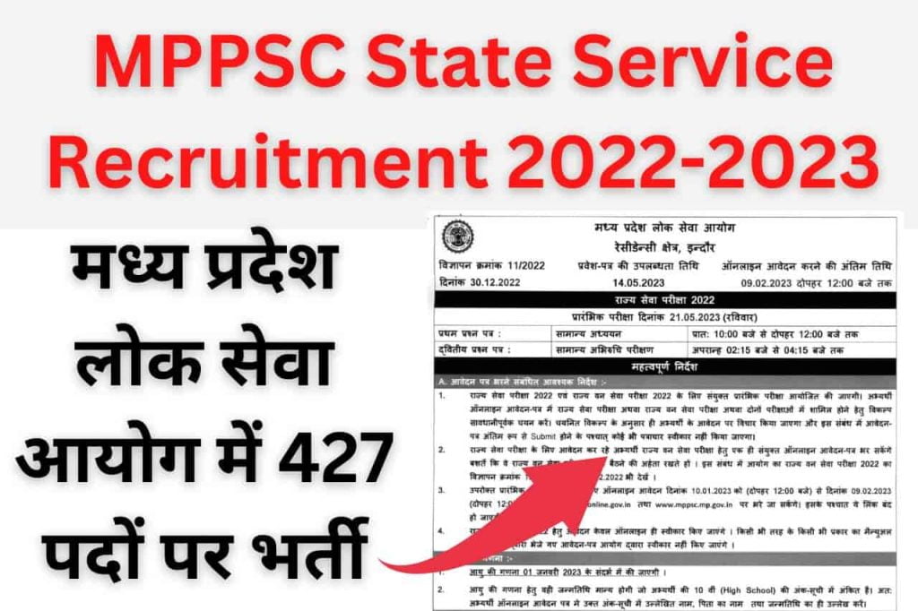 MPPSC State Service Recruitment 2023