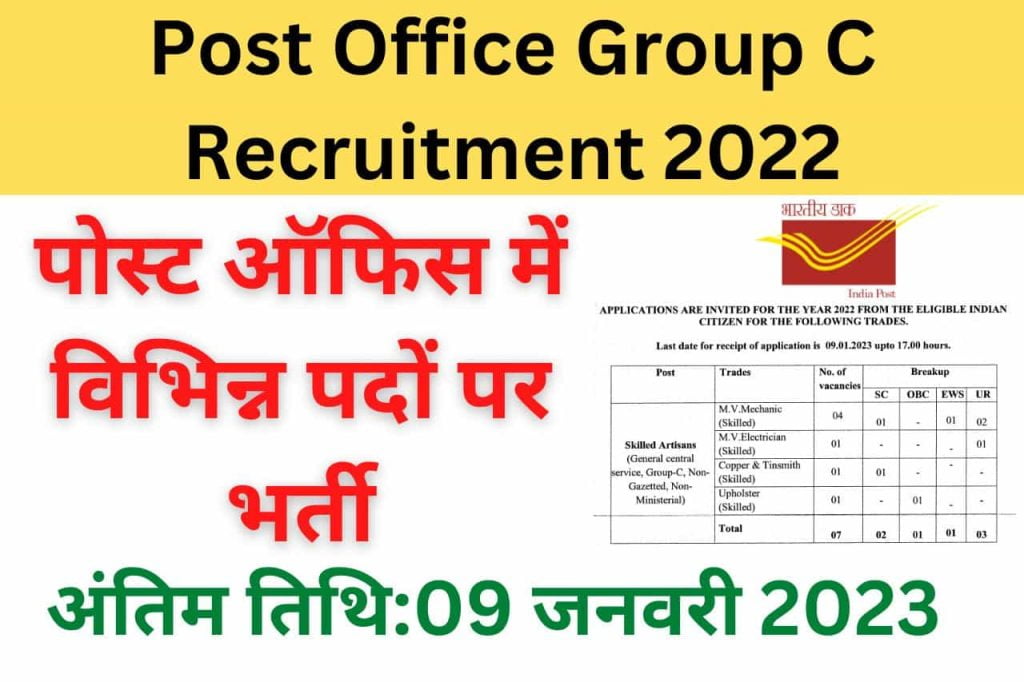 Post Office Group C Recruitment 2022
