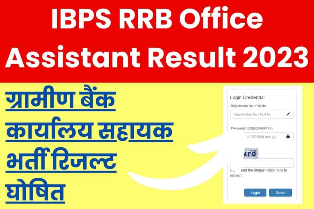 IBPS RRB Office Assistant Result 2023