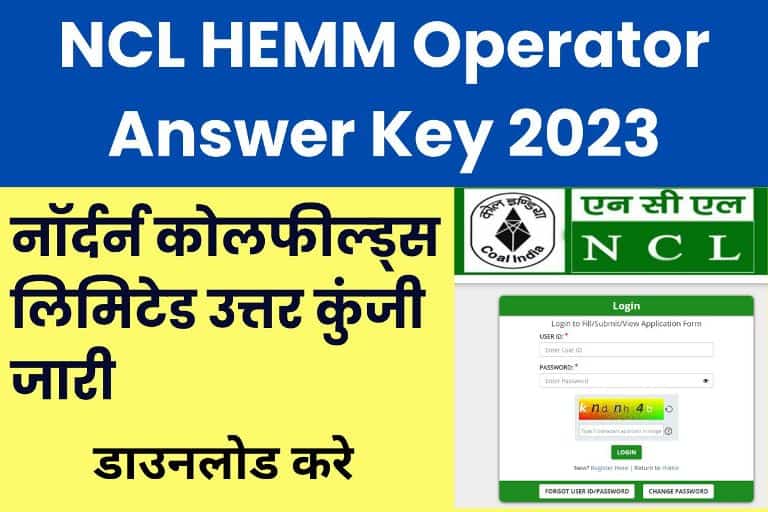 NCL HEMM Operator Answer Key 2023